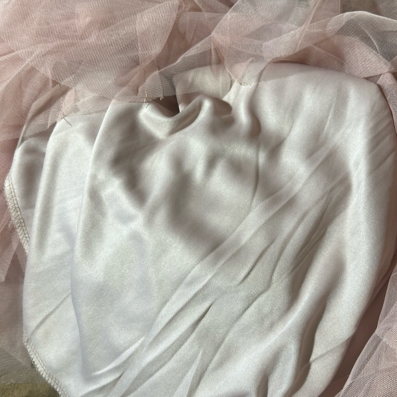 Blush Pink Asymmetrical Ruffle Skirt Bohemian Style (CUTE for any occasion) - Picture 5 of 5